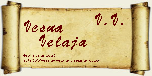 Vesna Velaja vizit kartica